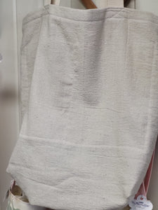 Canvas Embroidered Love/Daisy Grocery Tote