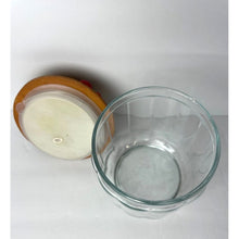 Load image into Gallery viewer, Fruit Basket Cannister Ribbed Glass Container Jar with Fruit Design Lid
