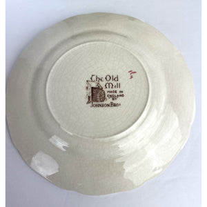 Vintage Johnson Brothers "The Old Mill" Dessert Plate Replacement