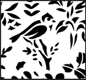 JRV - Bird Toile Stencil