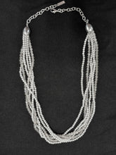 Load image into Gallery viewer, Vintage Napier White 6 strand 20&quot; Necklace - 4 Strands of Faux Seed Pearls and 2 Strands of Pinkish Plastic Beads