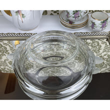 Load image into Gallery viewer, Vintage Mikasa Walther Glass Satin Rose Lidded Bowl, Glas Lidded Serving Bowl/Candy Dish, Vintage Glassware Clear Glass with Frosted Accents
