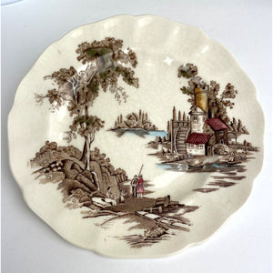Vintage Johnson Brothers "The Old Mill" Dessert Plate Replacement