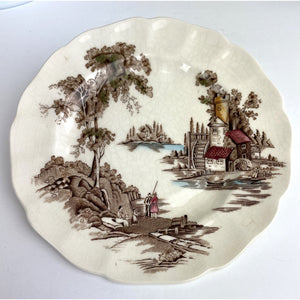 Vintage Johnson Brothers "The Old Mill" Dessert Plate Replacement