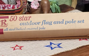 RACO 50 Star Outdoor Flag and Pole Set - Vintage