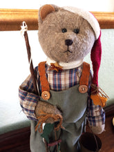 Load image into Gallery viewer, Vintage Stuffed Fishing Bear with Fish