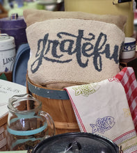Load image into Gallery viewer, Hook Rug Pillow - Grateful