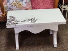 Load image into Gallery viewer, Painted vintage stool with herb decor