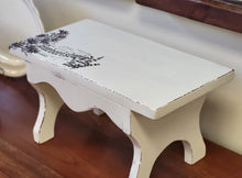 Load image into Gallery viewer, Painted vintage stool with herb decor