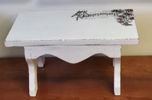 Load image into Gallery viewer, Painted vintage stool with herb decor