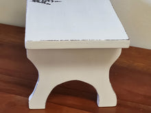 Load image into Gallery viewer, Painted vintage stool with herb decor