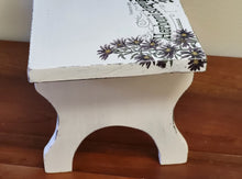 Load image into Gallery viewer, Painted vintage stool with herb decor