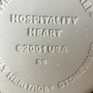 Pampered Chef Cookie Mold - Hospitality Heart, Family Heritage Stonware