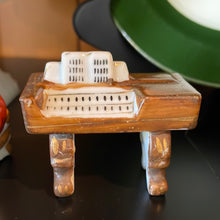Load image into Gallery viewer, Vintage Two-piece Porcelain Figurine of a Man Playing a Harpsichord/Piano Hand-Painted Made in Occupied Japan