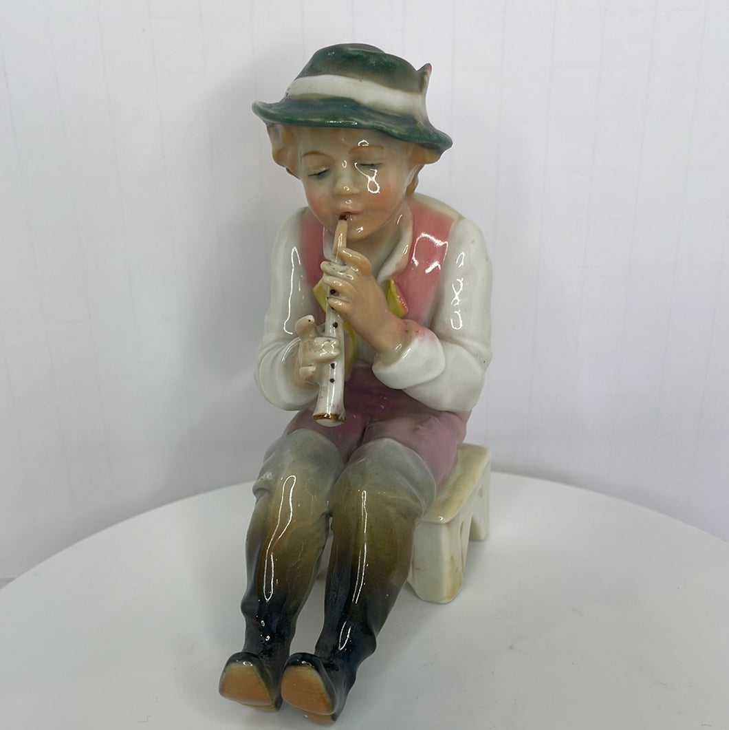 Vintage German Porcelain Musician Figurine by Karl Ens Volkstedt