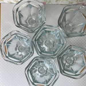 Vintage Anchor Hocking Small Sundae Glasses/Sherbert Cups - Set of 6