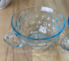 Load image into Gallery viewer, Set of 2 Vintage Anchor Hocking Blue Bubble Tea Cups