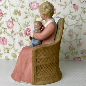 HOMCO Porcelain Figurine, Grandmother with Baby Boy - #8743