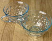Load image into Gallery viewer, Set of 2 Vintage Anchor Hocking Blue Bubble Tea Cups