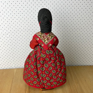 Vintage French Provence Clay Folk Art Figurine Doll Santons Devouassoux Village Woman