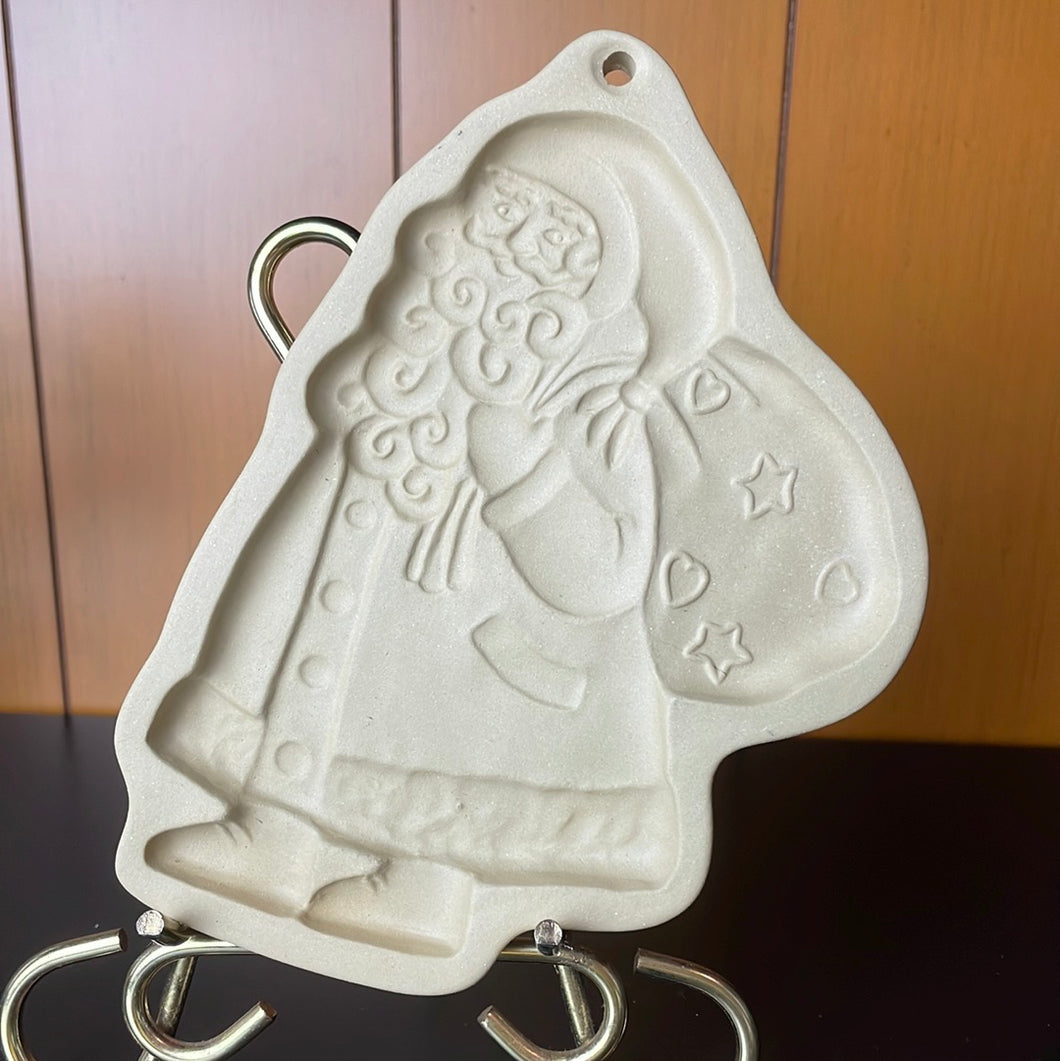Hill Design Cookie Mold - Brown Bag Cookie Art Stoneware Santa