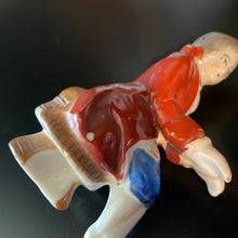 Load image into Gallery viewer, Vintage Two-piece Porcelain Figurine of a Man Playing a Harpsichord/Piano Hand-Painted Made in Occupied Japan