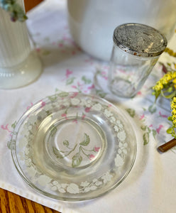 Anchor Hocking Etched Dessert Plates
