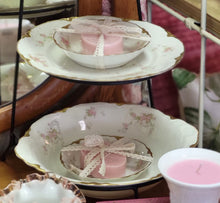 Load image into Gallery viewer, Vintage Warwick China Soap Dish with Handmade Goats Milk Soap