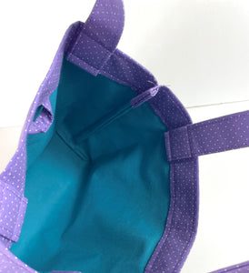 Cute Canvas Tote with Waterproof Lining