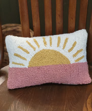Load image into Gallery viewer, Hook Rug Pillow - Sunrise